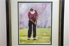 Scott Medlock Framed Poster of Golfer Putting