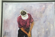 Scott Medlock Framed Poster of Golfer Putting