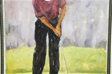 Scott Medlock Framed Poster of Golfer Putting