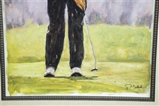Scott Medlock Framed Poster of Golfer Putting