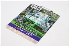 Sergio Garcia Signed 2017 Masters Tournament SERIES Badge #Q01256 JSA ALOA