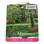 Dustin Johnson Signed 2020 Masters Tournament SERIES Badge #Q00601 JSA ALOA