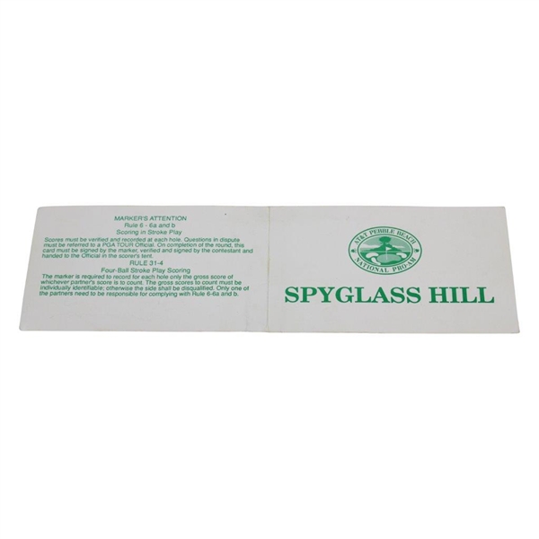 Scott Simpson w/Bill Murray 1998 AT&T Scorecard at Spyglass Hill Jeff Sluman Marker