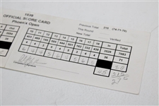 Phil Mickelson Scorecard From 1999 Phoenix Open Final Round Tommy Tolles Marker