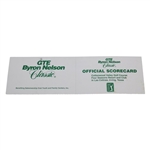Tom Watson Scorecard From 1998 GTE Byron Nelson Classic David Toms Marker