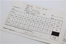 Payne Stewart Signed 1998 Buick Invitational Bob Tway Scorecard JSA ALOA