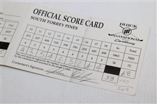John Daly Scorecard From 1998 Buick Invitational Tommy Armour Marker