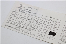 John Daly Scorecard From 1998 Buick Invitational Tommy Armour Marker