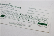 Jumbo Ozaki Scorecard From 1993 Memorial Tournament Mark Mccumber Marker