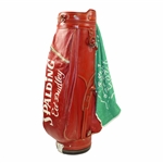 Ed Dudleys Personal Used Spalding Pony Skin Golf Bag w/ANGC Bag Towel, 1963 WGA & Broadmoor Badge