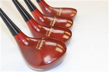 Ed Dudley's Personal Spalding Top-Flite 1-3-4-5 Hydrosealed Model 87 Woods Set Reg. #V1134 