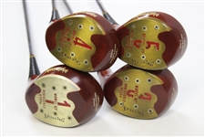 Ed Dudley's Personal Spalding Top-Flite 1-3-4-5 Hydrosealed Model 87 Woods Set Reg. #V1134 