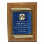 Chi-Chi Rodriguez's 1980 US Army Patriotic Support Plaque - April 4th