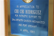 Chi-Chi Rodriguez's 1980 US Army Patriotic Support Plaque - April 4th