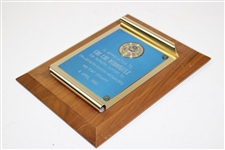 Chi-Chi Rodriguez's 1980 US Army Patriotic Support Plaque - April 4th