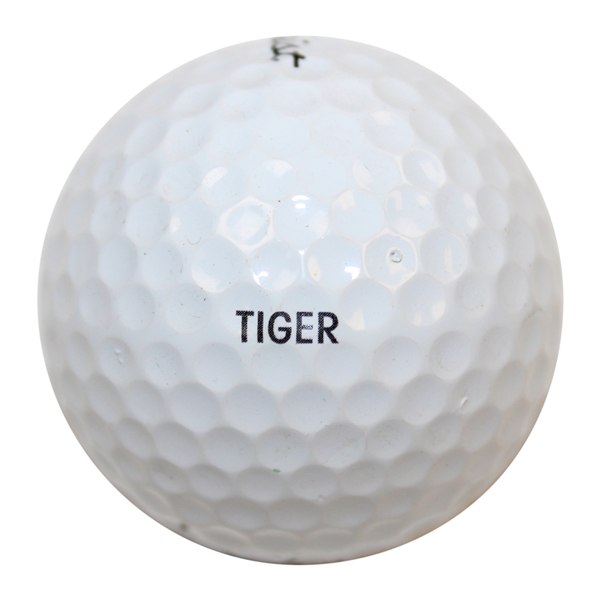 Tiger Woods Personal 1997 Match Used Titleist 2 'TIGER' Golf Ball With Letter - 2nd Round Buick Classic