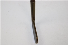 Carron Smooth Face Brass Head Hickory Putter with Shaft Stamp