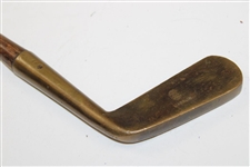 Carron Smooth Face Brass Head Hickory Putter with Shaft Stamp