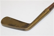 Carron Smooth Face Brass Head Hickory Putter with Shaft Stamp