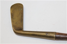 Carron Smooth Face Brass Head Hickory Putter with Shaft Stamp