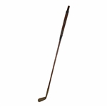 Carron Smooth Face Brass Head Hickory Putter with Shaft Stamp