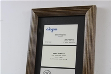 Business Cards From 12 Golf Hall Of Fame Players Jones, Hagen & others - Framed