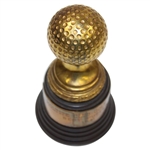 WWII Era Best Putter Gold Colored Golf Ball Trophy Holtite Golf Club