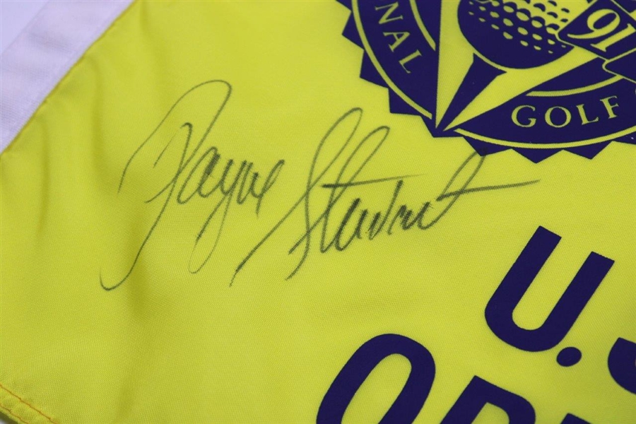 Payne Stewart Signed 1991 US Open at Hazeltine Flag JSA ALOA