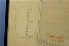 1919 General Routing Map of The Miami Valley Golf Club by Donald Ross - Framed