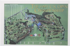 Jack Nicklaus Signed 1997 US Open at Congressional Course Map - Framed JSA ALOA