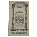 Golf At St. Andrews' Bobby Jones Putting W.D. & H.O. Wills Homeland Events Golf Card