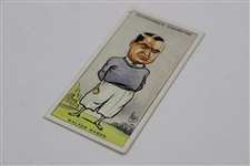 1931 Walter Hagen W.A. & A.C. Churchman Cigarettes No. 20 Prominent Golfers Card