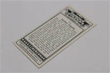 1927 Walter Hagen W.A. & A.C. Churchman Cigarettes No.14 Famous Golfers Card