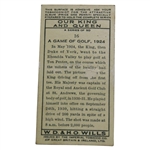 1937 A Game Of Golf Wills' W.D. & H.O. Wills Cigarettes The King #16 Golf Card
