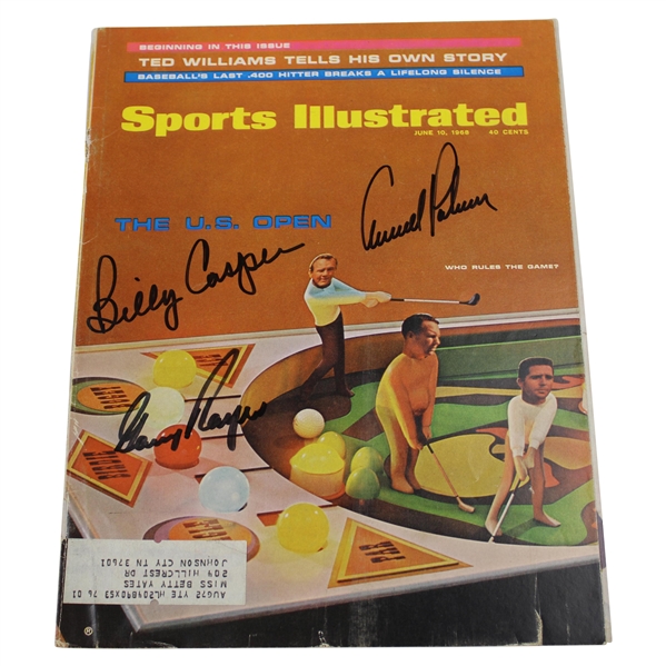 Palmer, Nicklaus, Player & Casper Signed 1968 Sports Illustrated Cover Only JSA ALOA