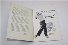 Sam Snead Signed How To Hit A Golf Ball Swing Tips Book JSA #VV26997
