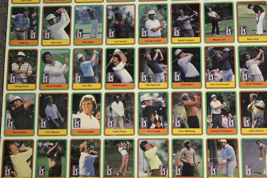 1981 Donruss Pga Tour Uncut Card Sheet W/2 Jack Nicklaus Rookie Cards