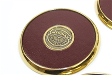 Four (4) Medinah Country Club Coasters in Holder