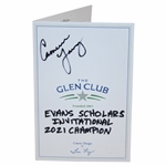 Cameron Young Signed The Glen Club Scorecard with win Inscription JSA ALOA