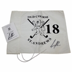Henrik Stenson Signed Old Course St. Andrews Flag & Old Course Scorecard JSA ALOA