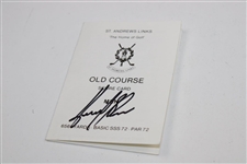 Henrik Stenson Signed Old Course St. Andrews Flag & Old Course Scorecard JSA ALOA