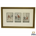 "The Bunker", "The Last Put" & "Clean Yer Clubs Sir" Group Of (3) Golf Illustrations
