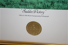 Bob Tway Signed PGA Championship Sudden Victory Artist's Proof Signed By Artist Daniel Moore JSA ALOA