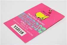 1995 Masters Tournament Tuesday Ticket #Y12118 - Tiger Woods Masters Debut