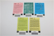 Masters Tournament 2001 (Tues & Wed), 2002 (Mon & Tues) & 2005 (Mon) Tickets - Tiger Wins
