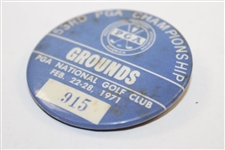 1971 PGA Championship at PGA National GC Grounds Badge #915 - Jack Nicklaus Win
