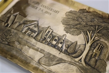 1988 Winged Foot Golf Club 'Moe's 60th Anniversary' Handmade Bronze Tray 