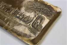 1988 Winged Foot Golf Club 'Moe's 60th Anniversary' Handmade Bronze Tray 
