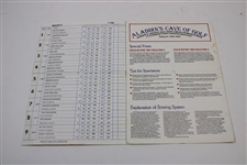Bob Hope & others Signed 1983 Bob Hope British Classic Starting Times Sheet JSA ALOA