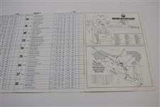 Bob Hope & others Signed 1983 Bob Hope British Classic Starting Times Sheet JSA ALOA